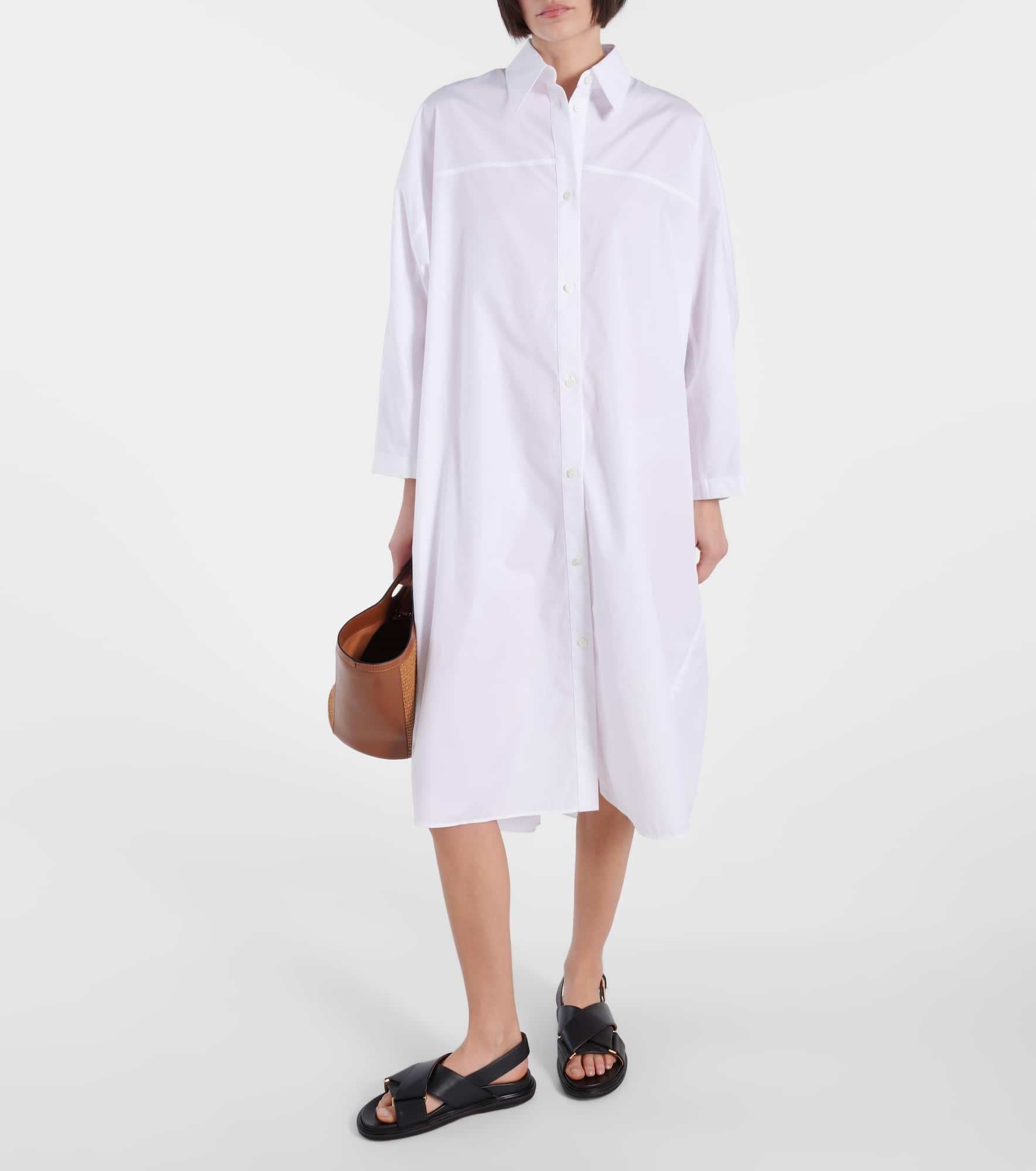 Cotton poplin shirt dress - 2