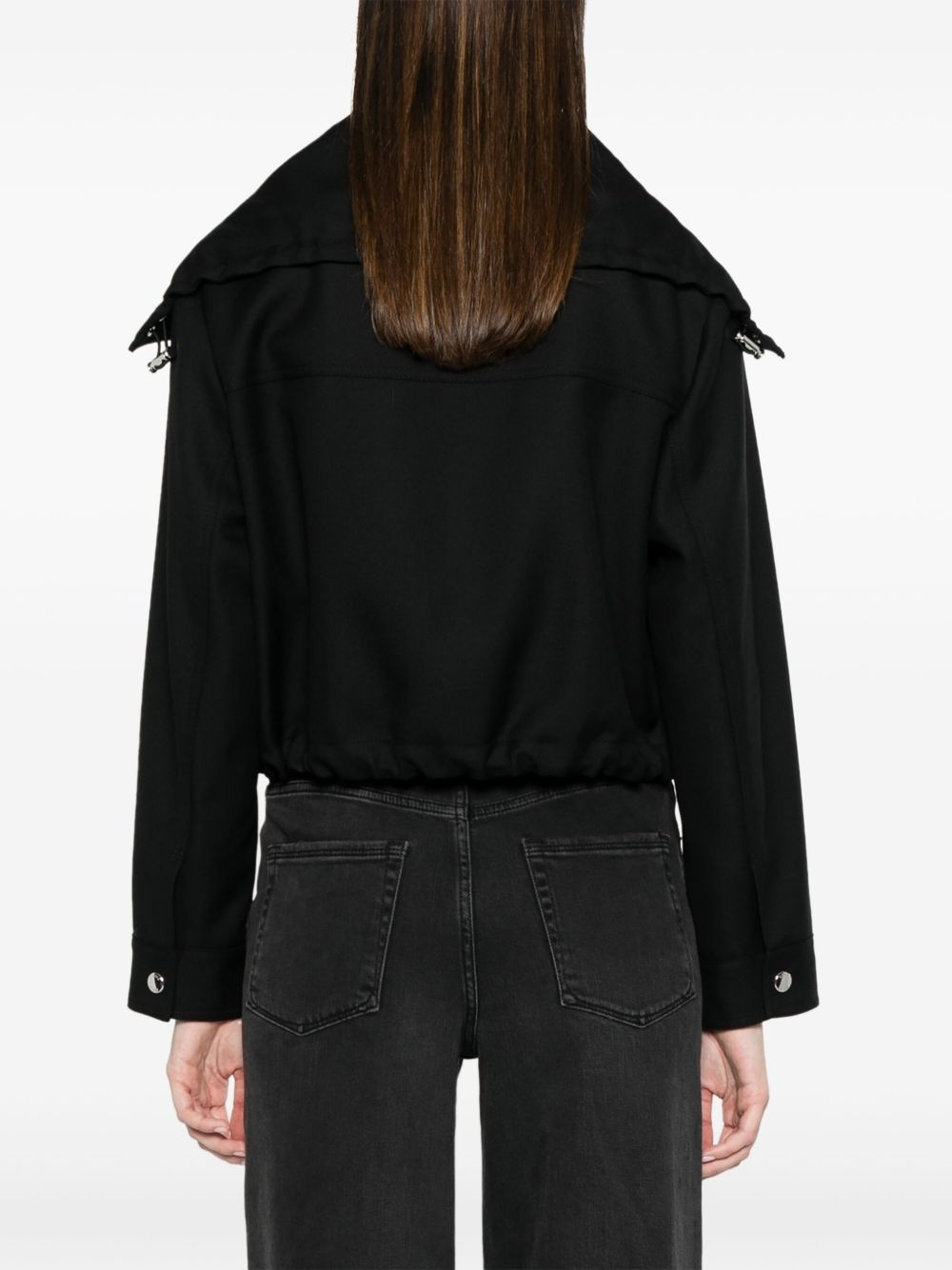 logo-plaque cropped jacket - 4