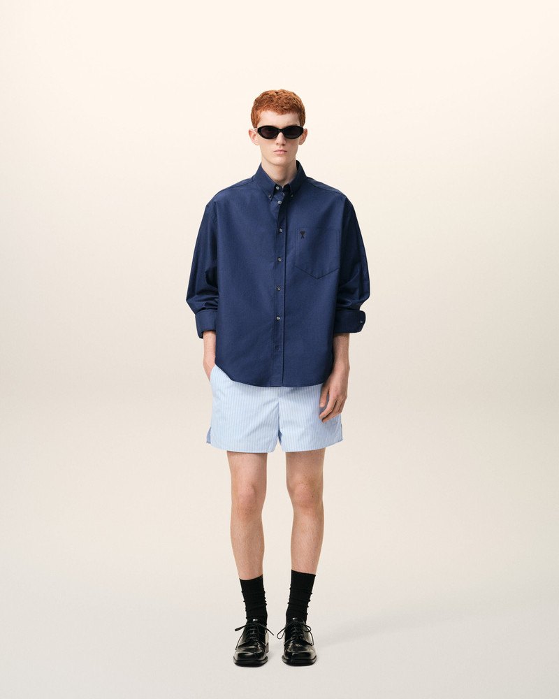 AMI Paris BLUE COTTON ELASTICATED SHORTS outlook