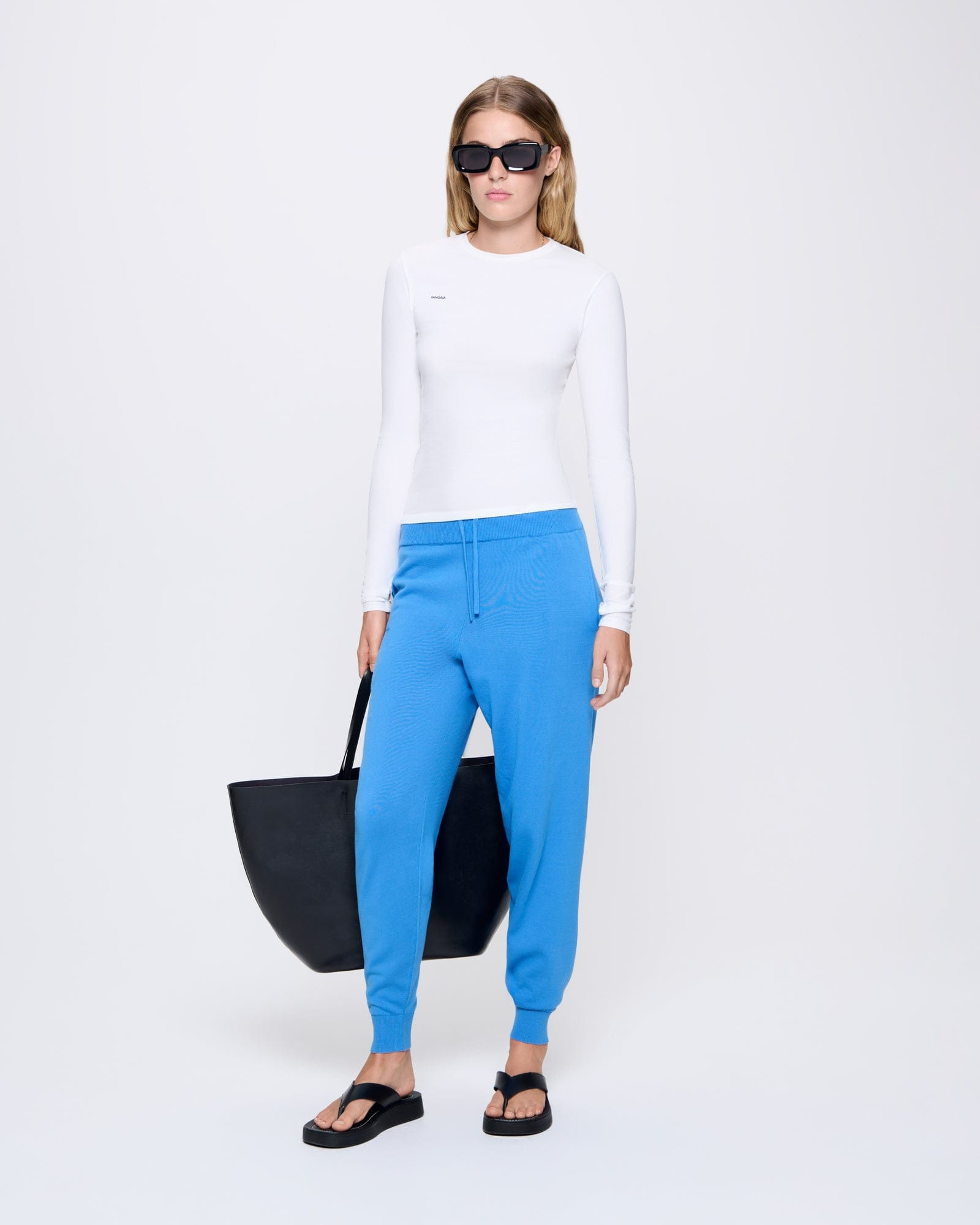 Womens DNA Knitted Track Pants - Geyser Blue - 2