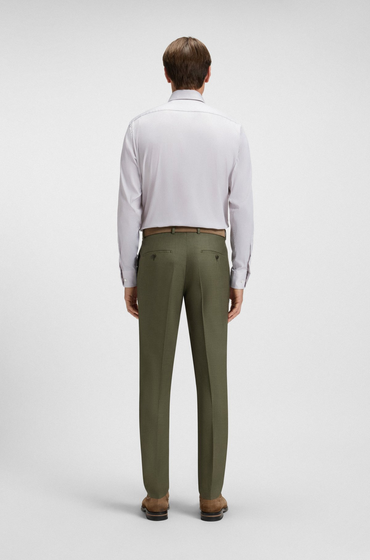 REGULAR-FIT SHIRT IN AN ITALIAN-MADE COTTON BLEND - 5