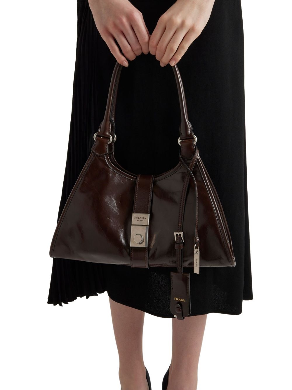 medium leather shoulder bag - 3