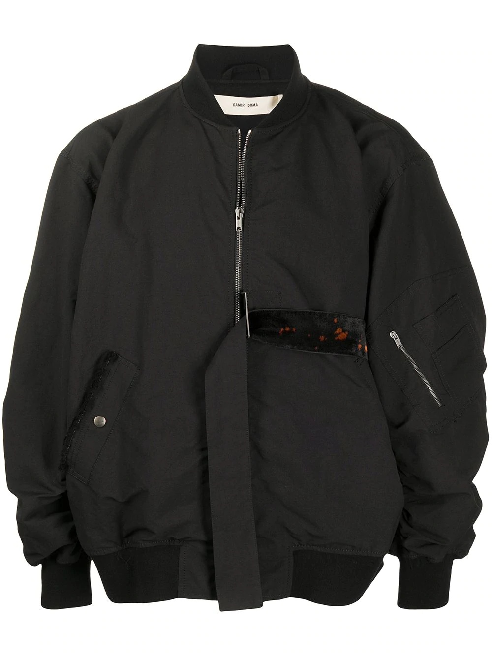 oversized belted bomber jacket - 1