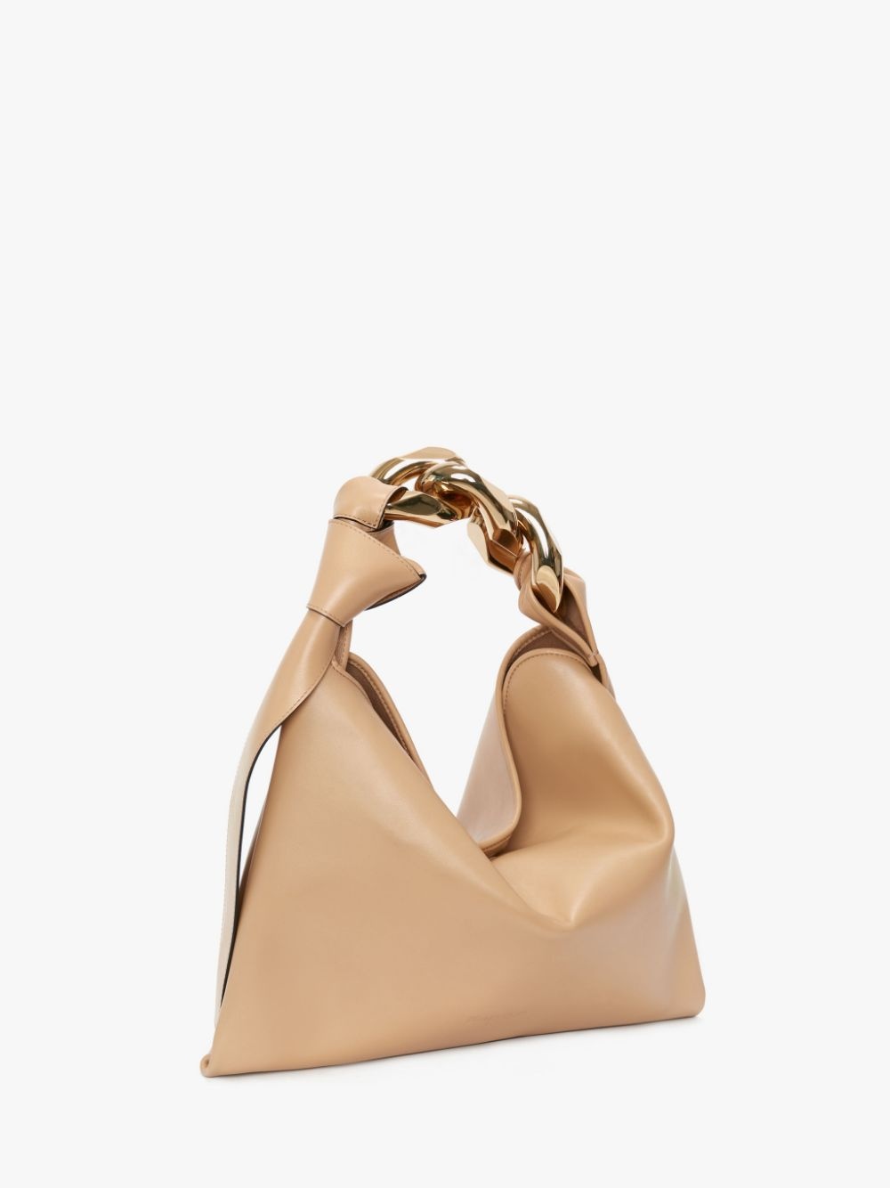 SMALL CHAIN HOBO - LEATHER SHOULDER BAG - 2