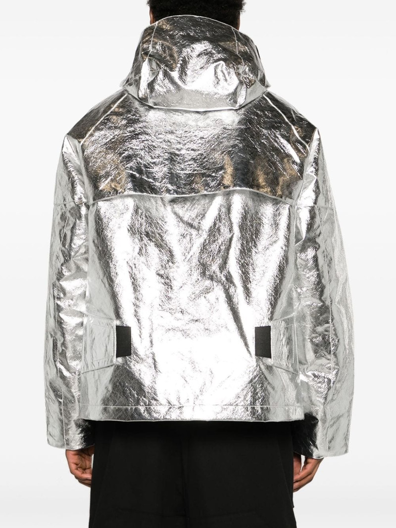 logo-plaque reflective hooded jacket 4