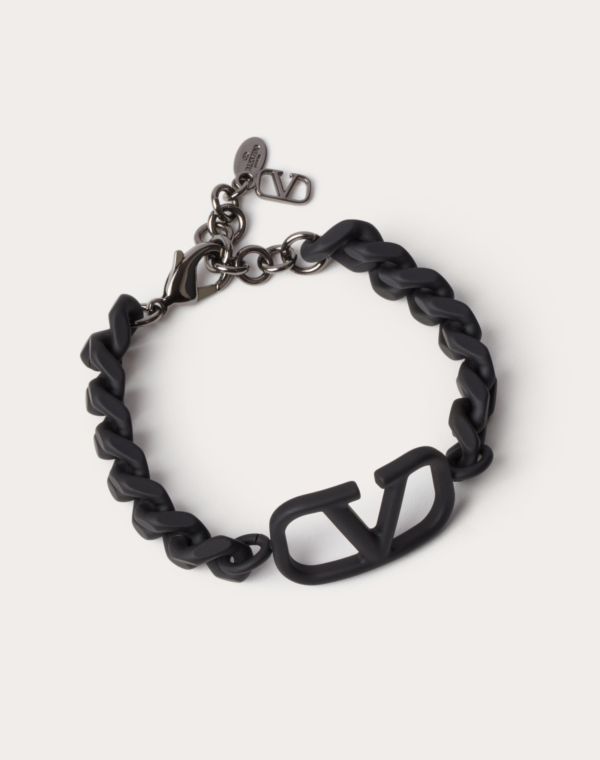 VLOGO SIGNATURE METAL BRACELET WITH RUBBER-EFFECT FINISH - 3