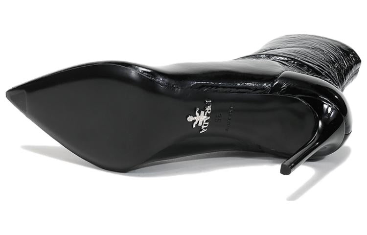 (WMNS) PRADA 90mm Patent Leather Effect Ankle Boots 'Black' 1T003M_3LBK_F0002_F_B085 - 6