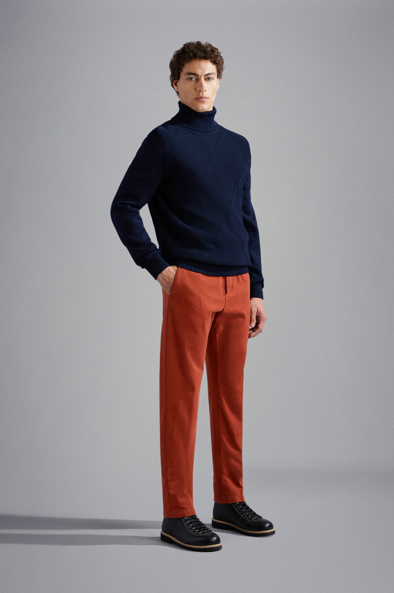 Paul & Shark CASHMERE AND COTTON CHINO TROUSERS outlook
