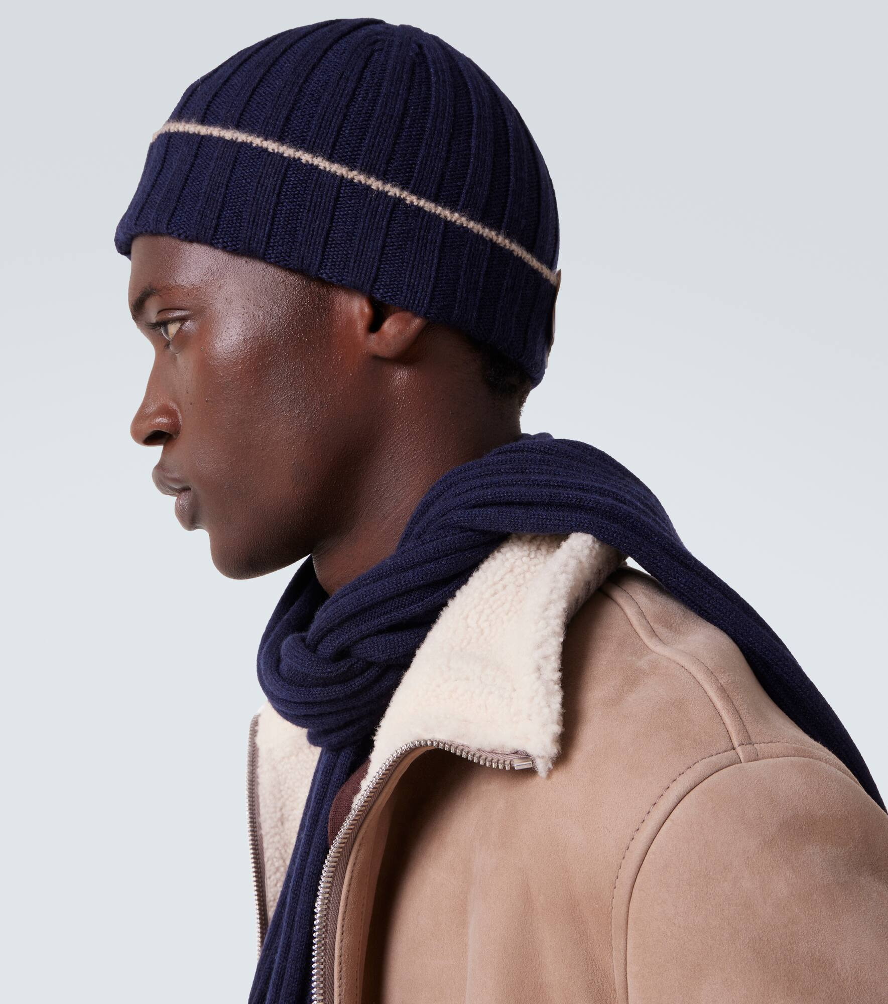 Ribbed-knit cashmere beanie - 3