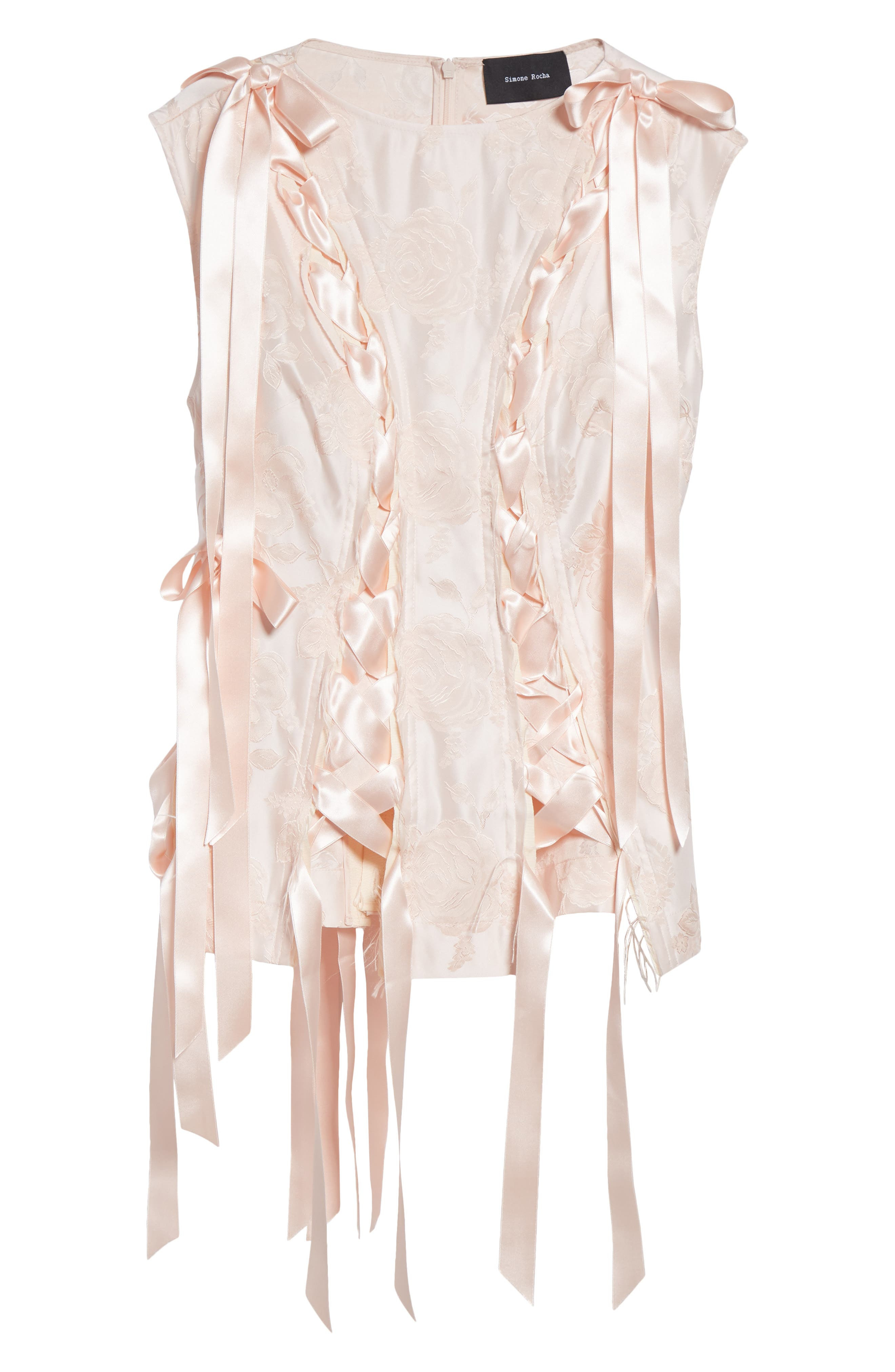 Simone Rocha Unraveling Ribbon Top in Blush/Blush at Nordstrom - 1