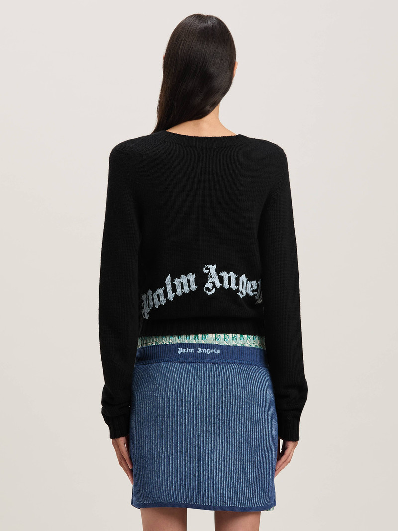Embroidered Curved Logo knit sweater 5