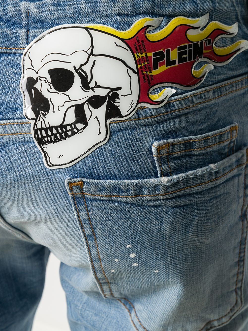 Skull on Fire straight jeans - 5