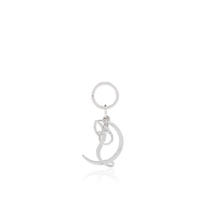Cl Logo Keyring SILVER/CRYSTAL - 4