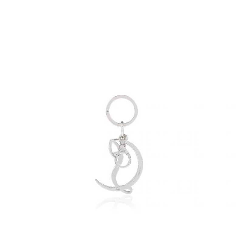 Cl Logo Keyring SILVER/CRYSTAL 4
