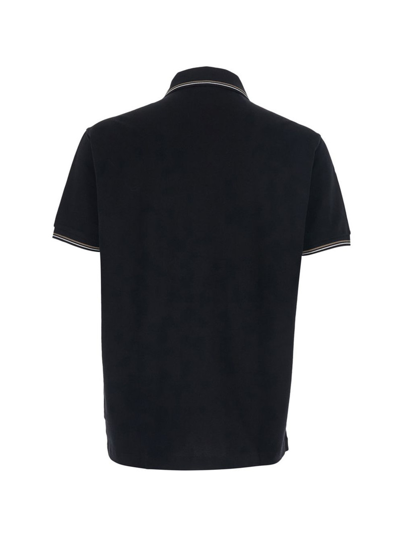 EMPORIO ARMANI embroidered trim polo shirt outlook