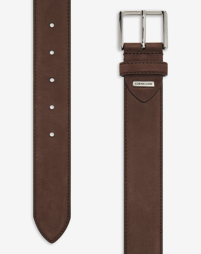 Dark brown nabuk belt 3