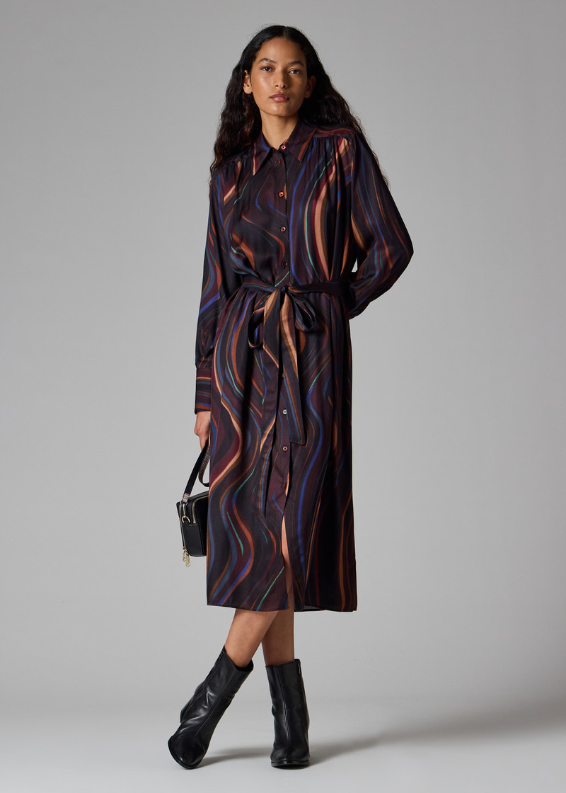 Women's 'Midnight Swirl' Shirt Dress 5