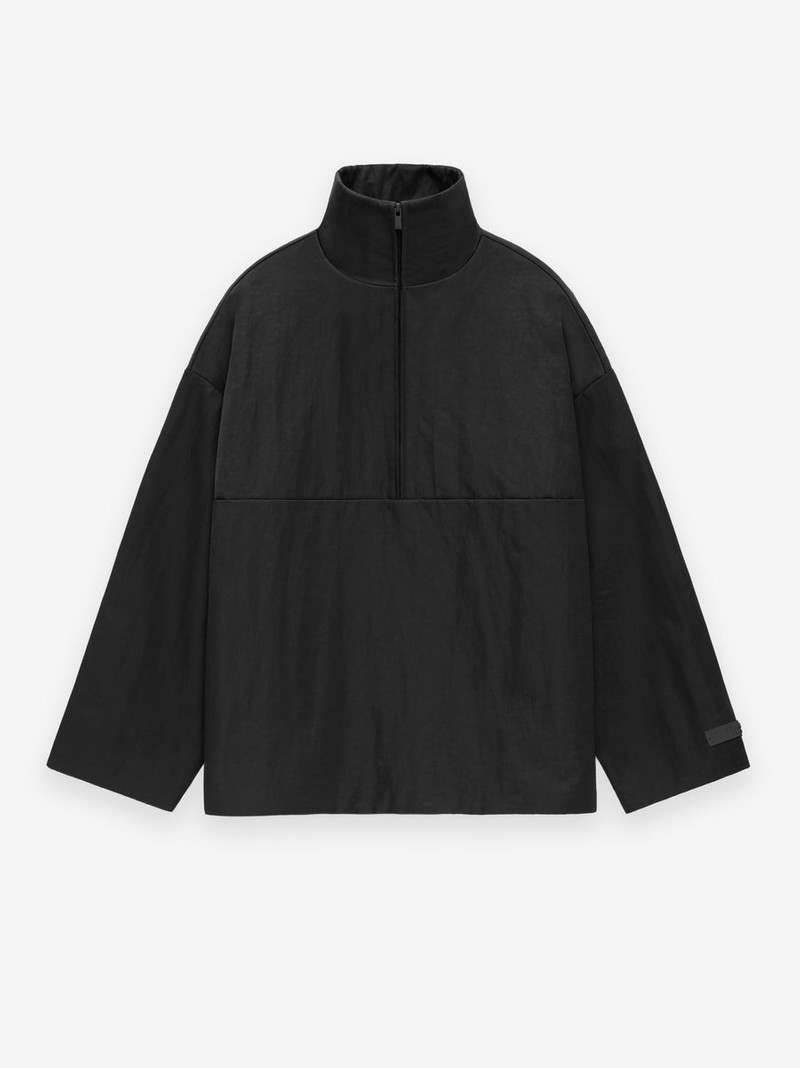 Textured Nylon Halfzip Pullover - 1