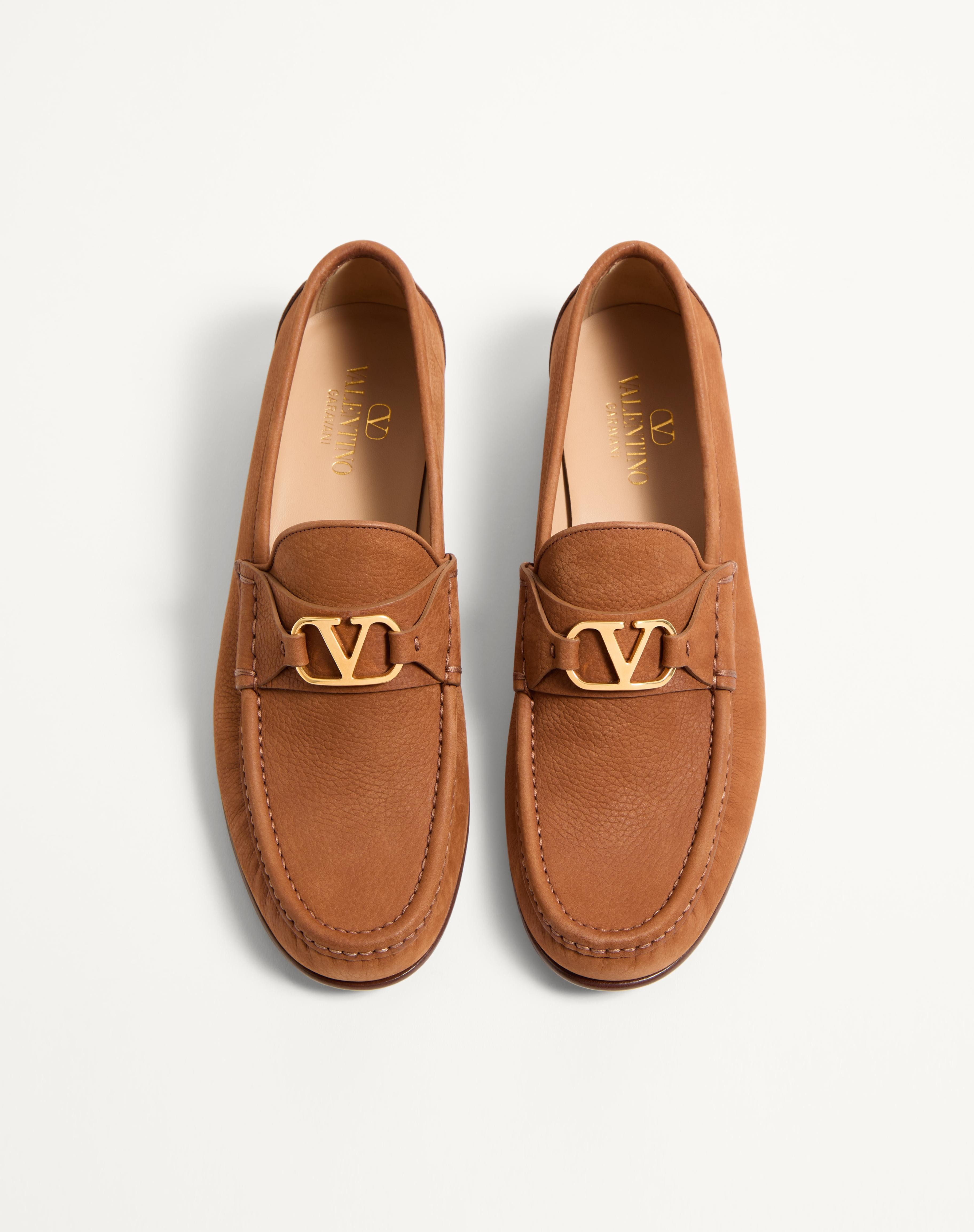 VLOGO SIGNATURE DEERSKIN SUEDE LOAFER - 4