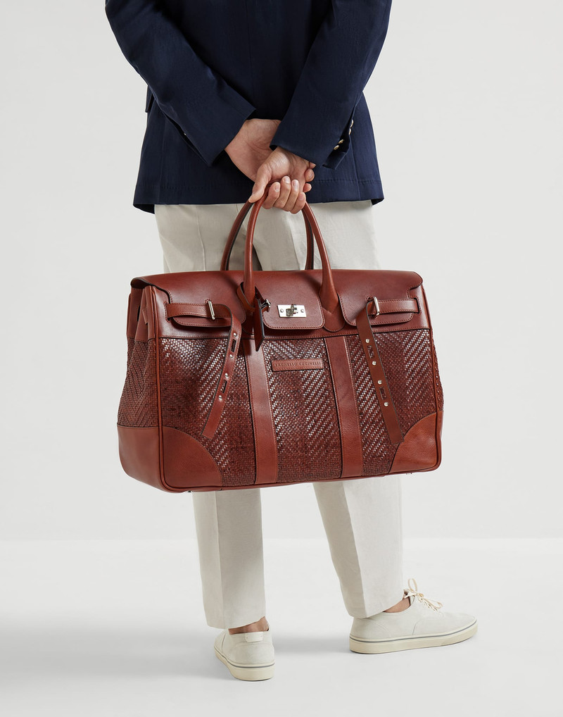 Braided calfskin and cowhide country bag 4