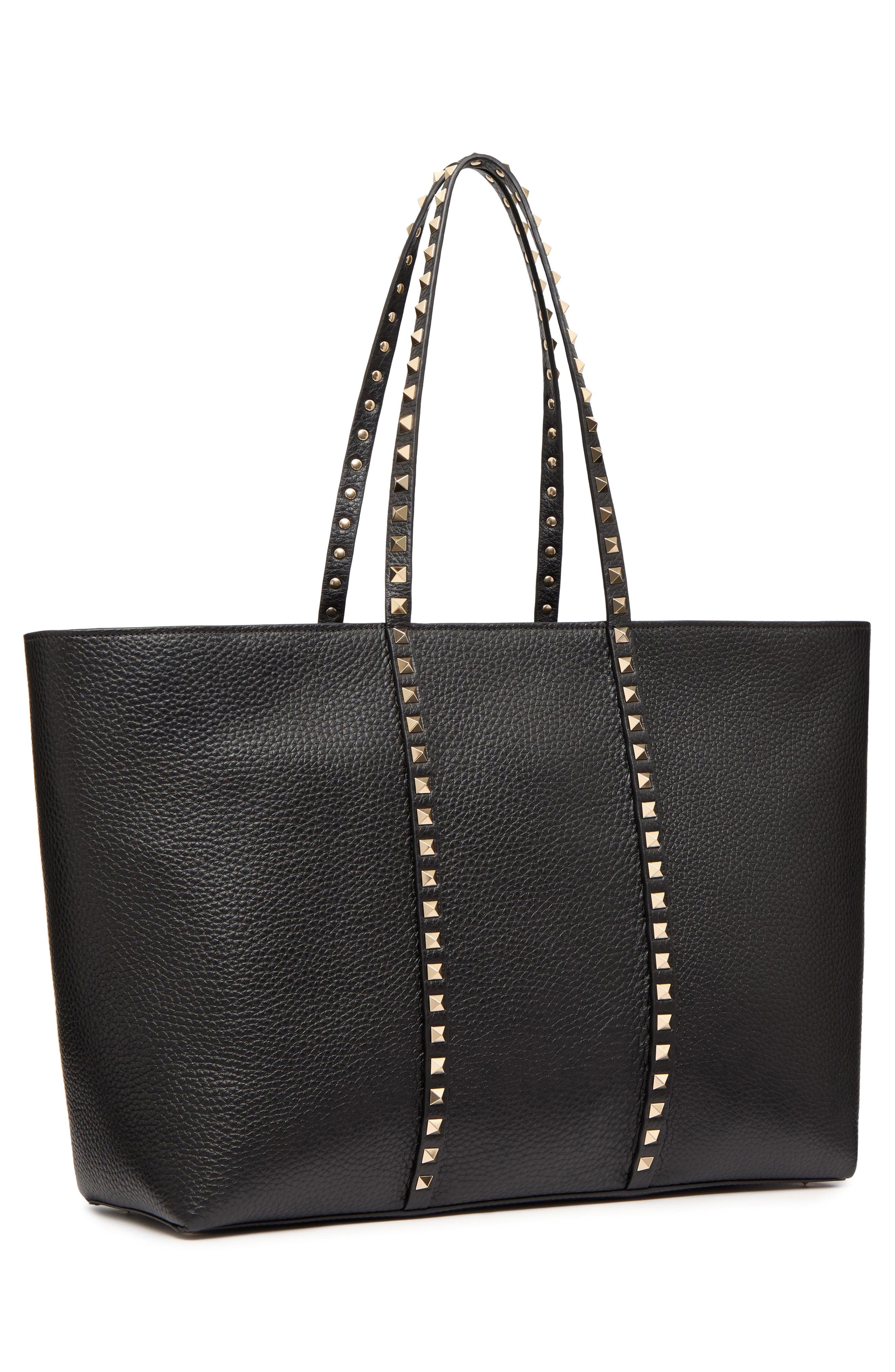Valentino Garavani Medium Rockstud Leather Tote in Black at Nordstrom - 7