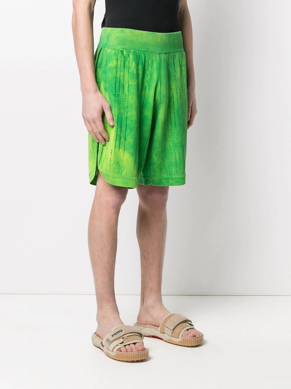 pleated knee-length shorts - 3