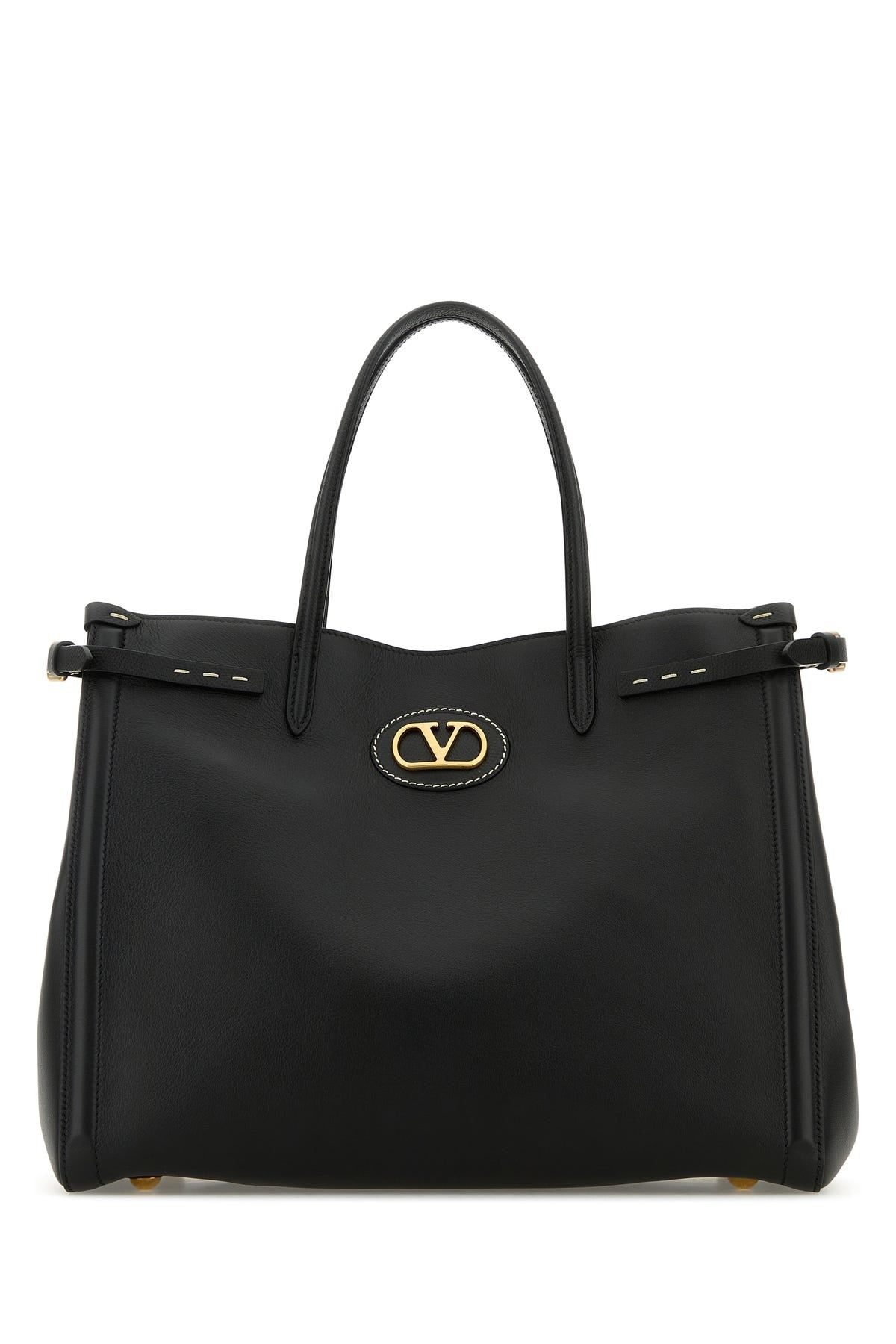 Black leather Antibes shopping bag - 1