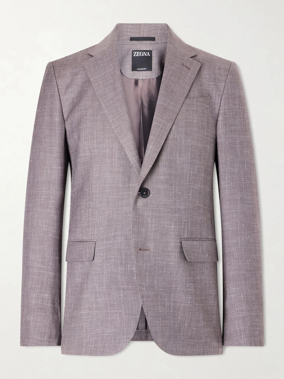 Prince of Wales Checked Wool, Silk and Linen-Blend Suit Jacket - 1