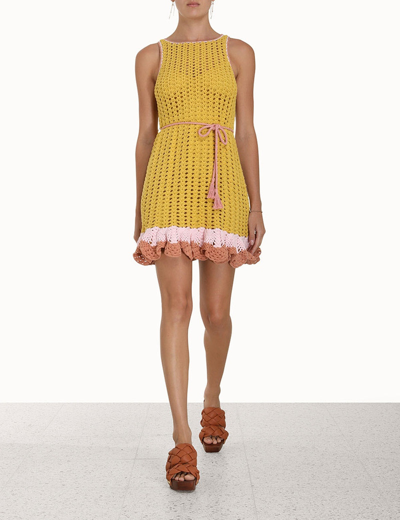 Zimmermann LAUREL CROCHET MINI DRESS outlook