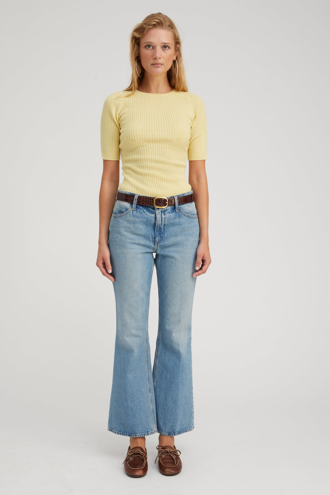 LEMON TART CASHMERE MID SLEEVE CREWNECK - 3