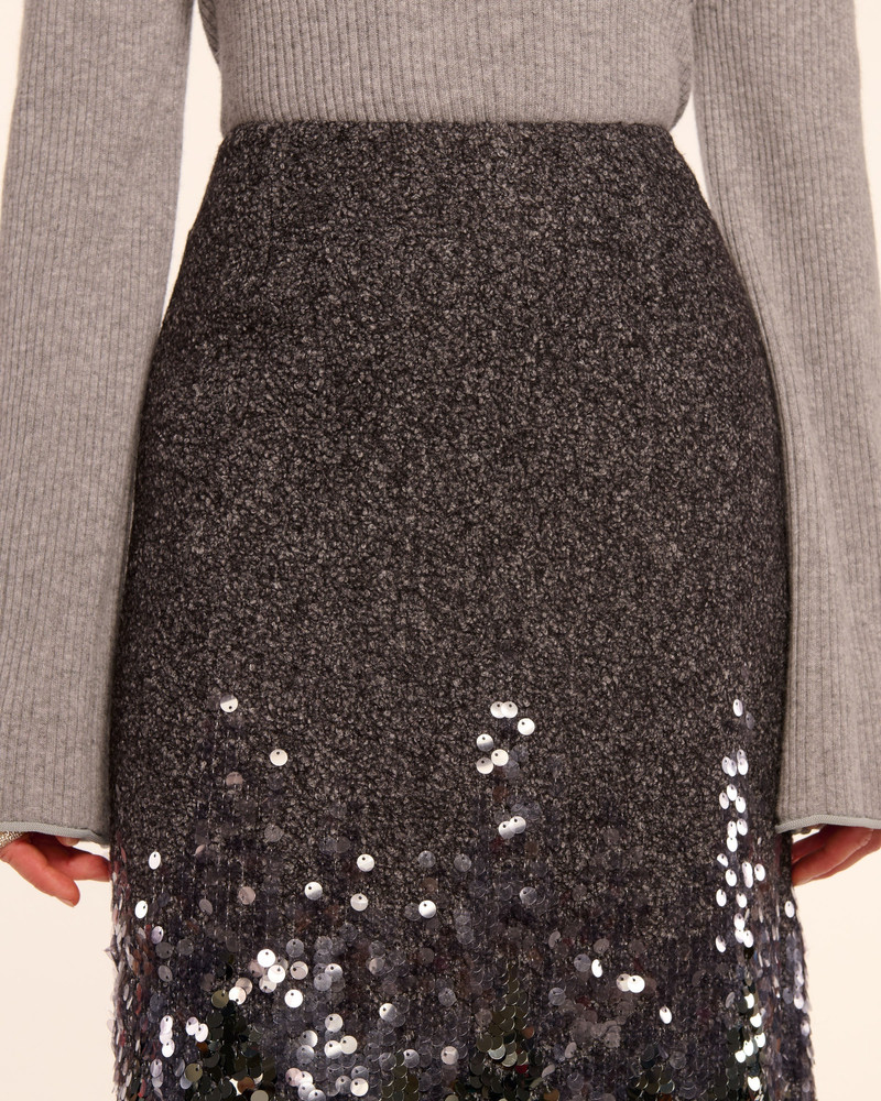 Peter Wool Blend Embellished Midi Skirt 3