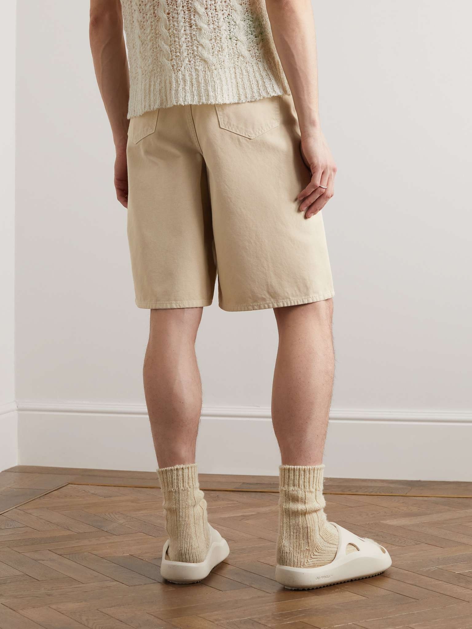 Wave Off Straight-Leg Cotton-Canvas Shorts - 4