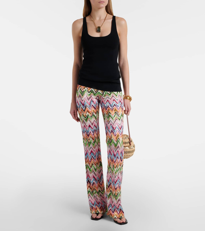 Missoni Zig Zag high-rise flared pants outlook