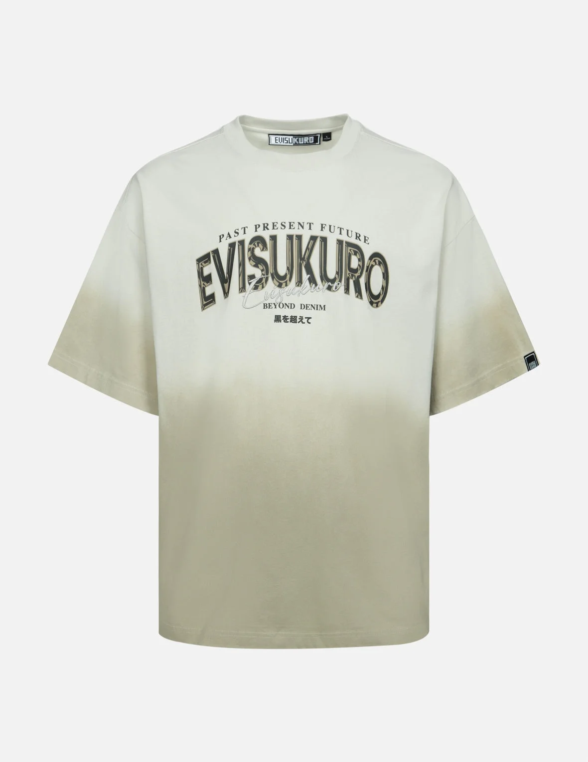 Tie-dye Logo Print and Embroidery Oversized T-shirt - 1