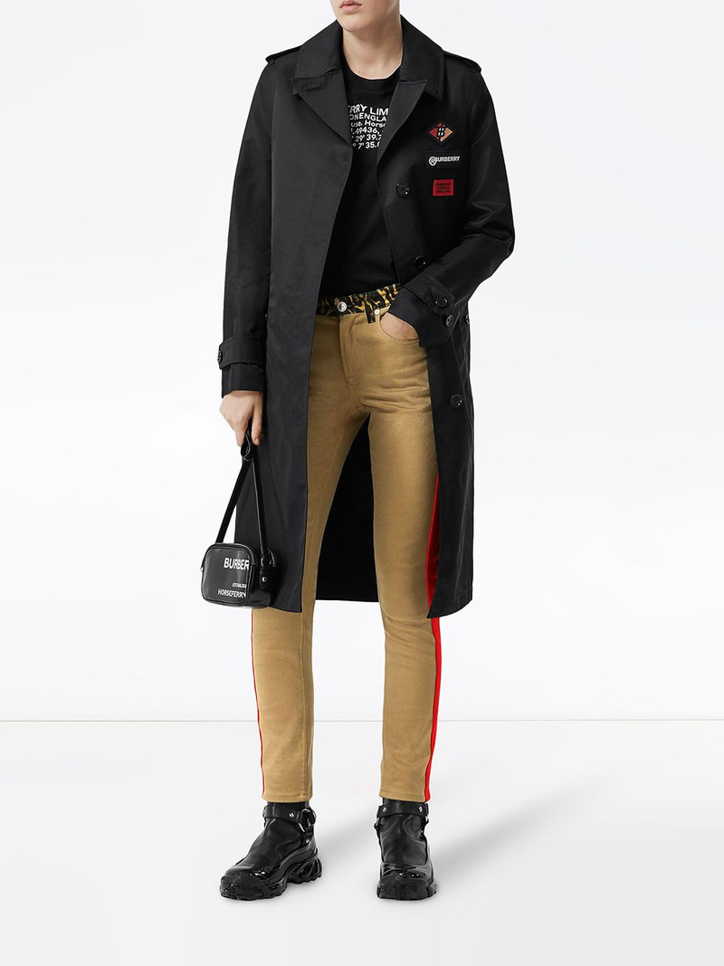 Burberry leopard print detail skinny-fit jeans outlook