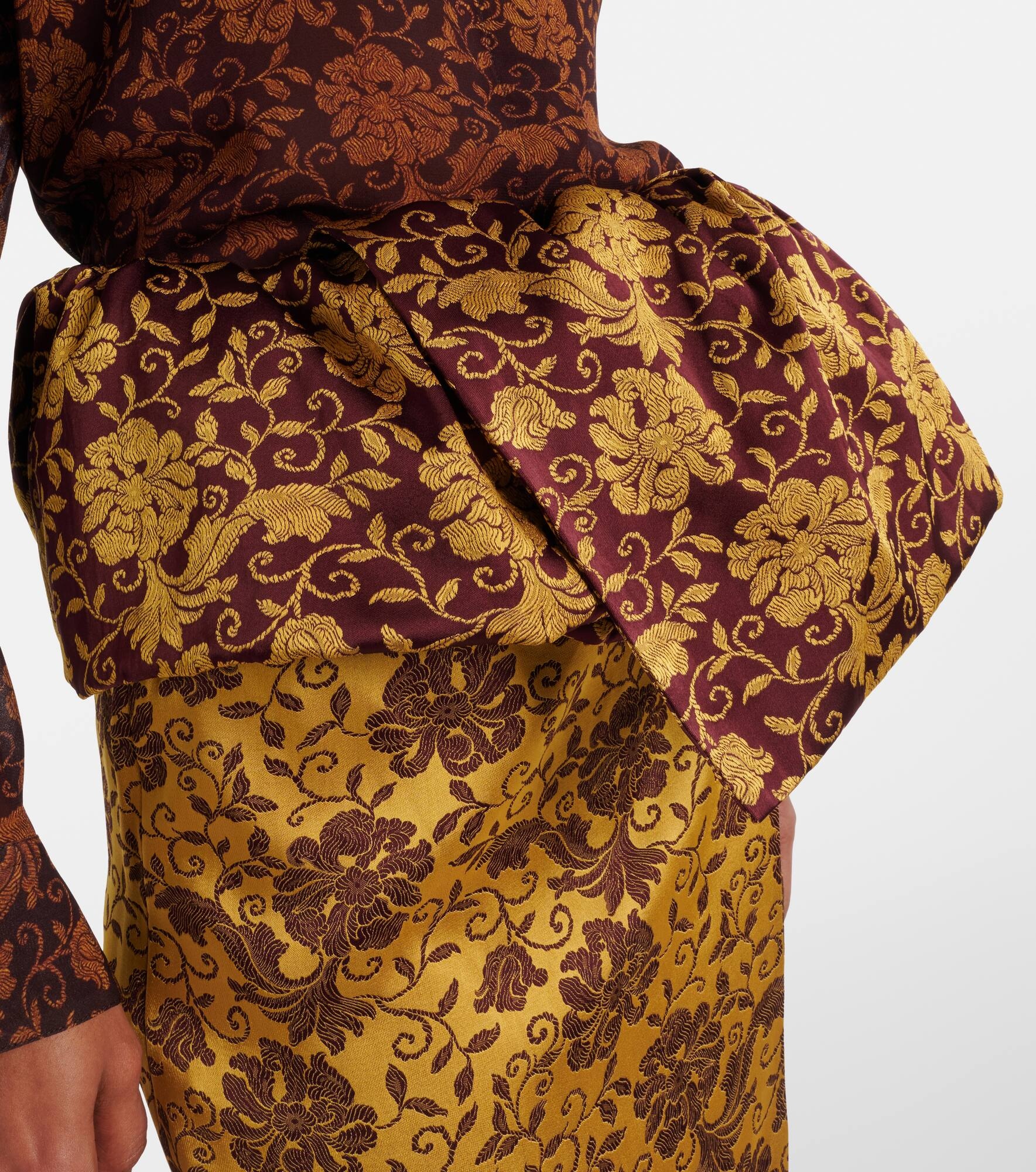 Floral ruffled midi skirt - 4
