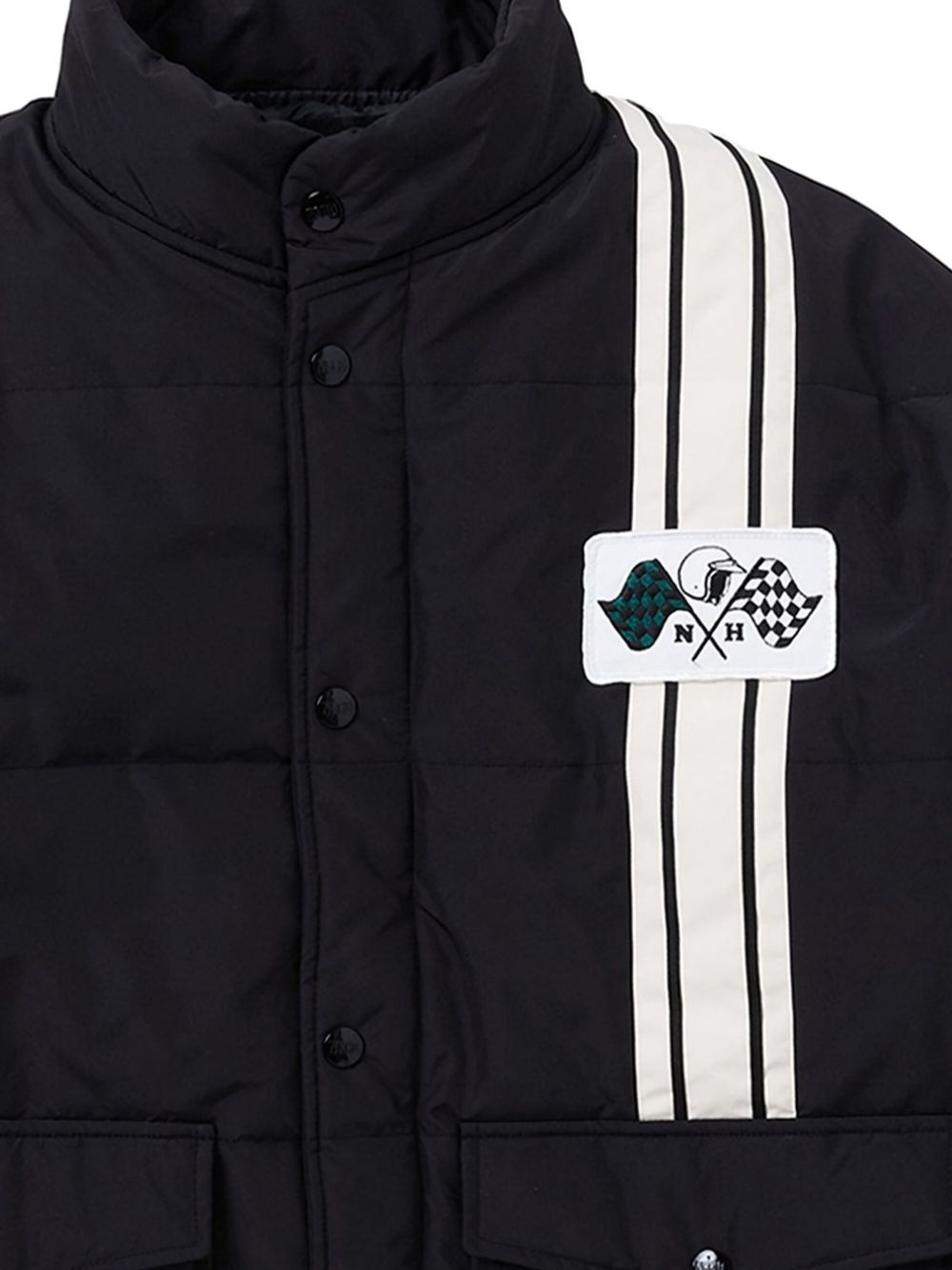 stripe-detail padded jacket - 2