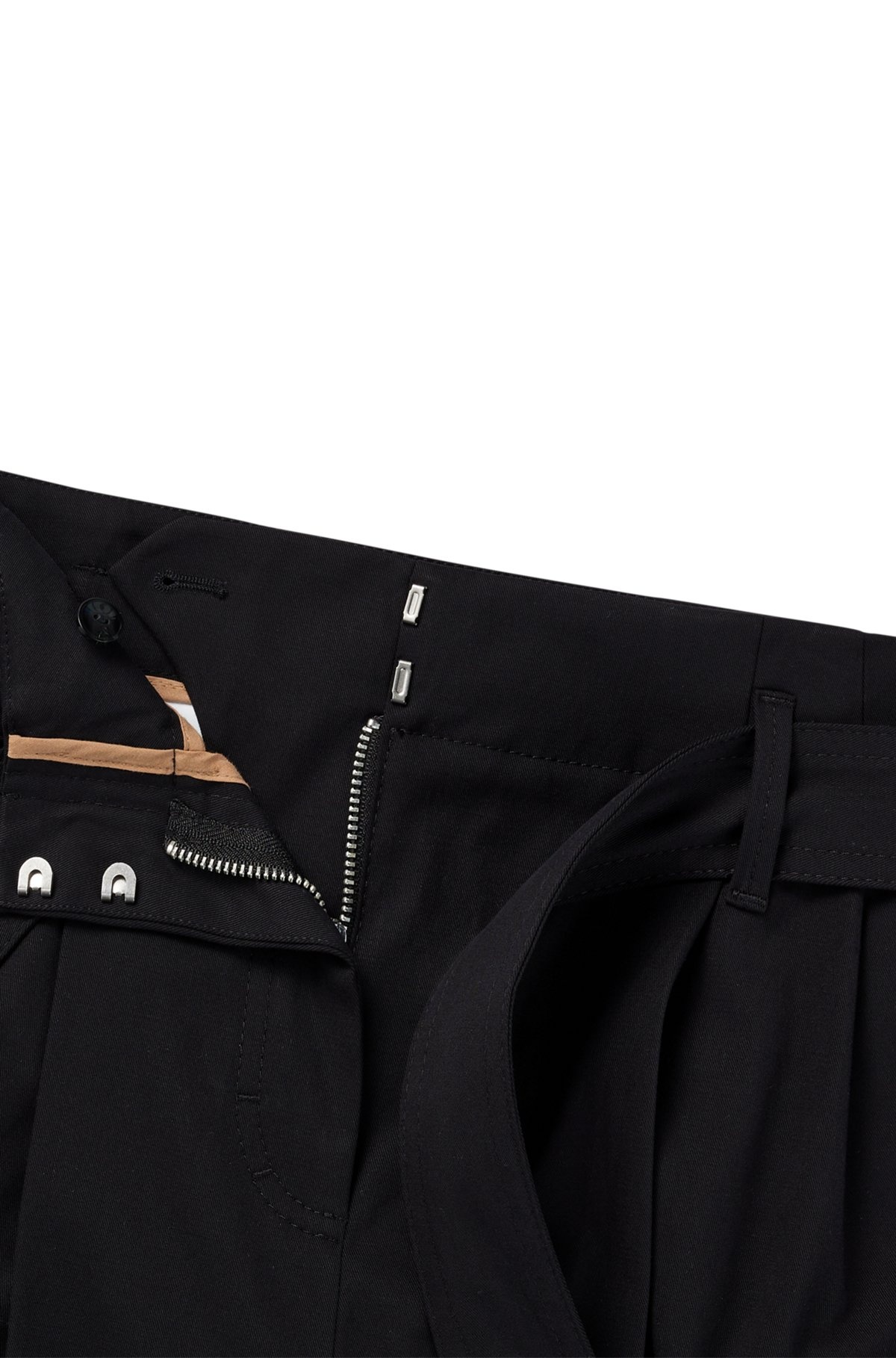 TAPERED-FIT WIDE-LEG TROUSERS WITH FABRIC BELT - 6