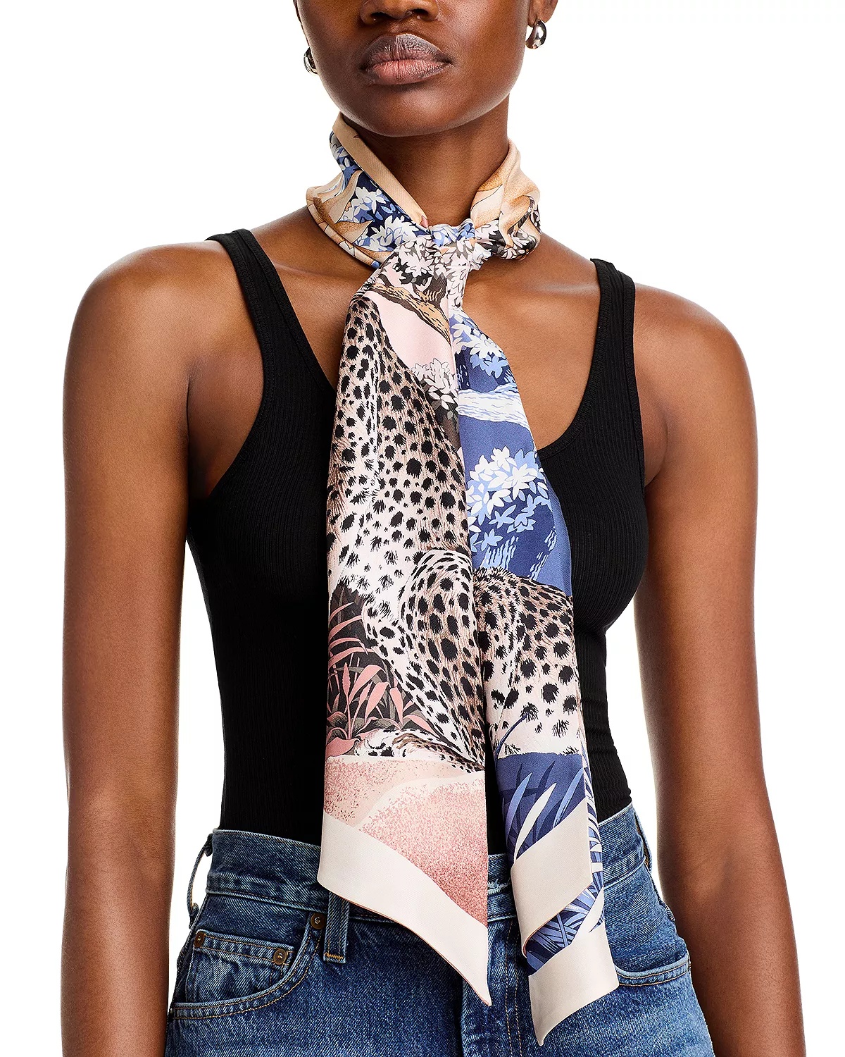 FERRAGAMO Day & Night Print Silk Bandeau | bloomingdales