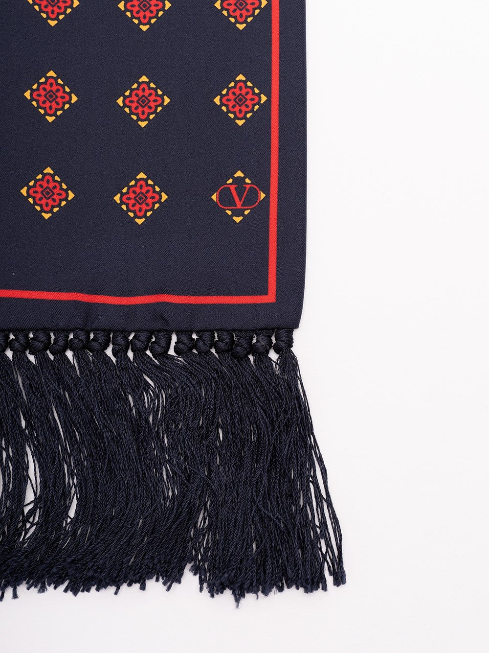 Valentino Garavani Men `Opticool` Print Silk Scarf Bandeau - 2