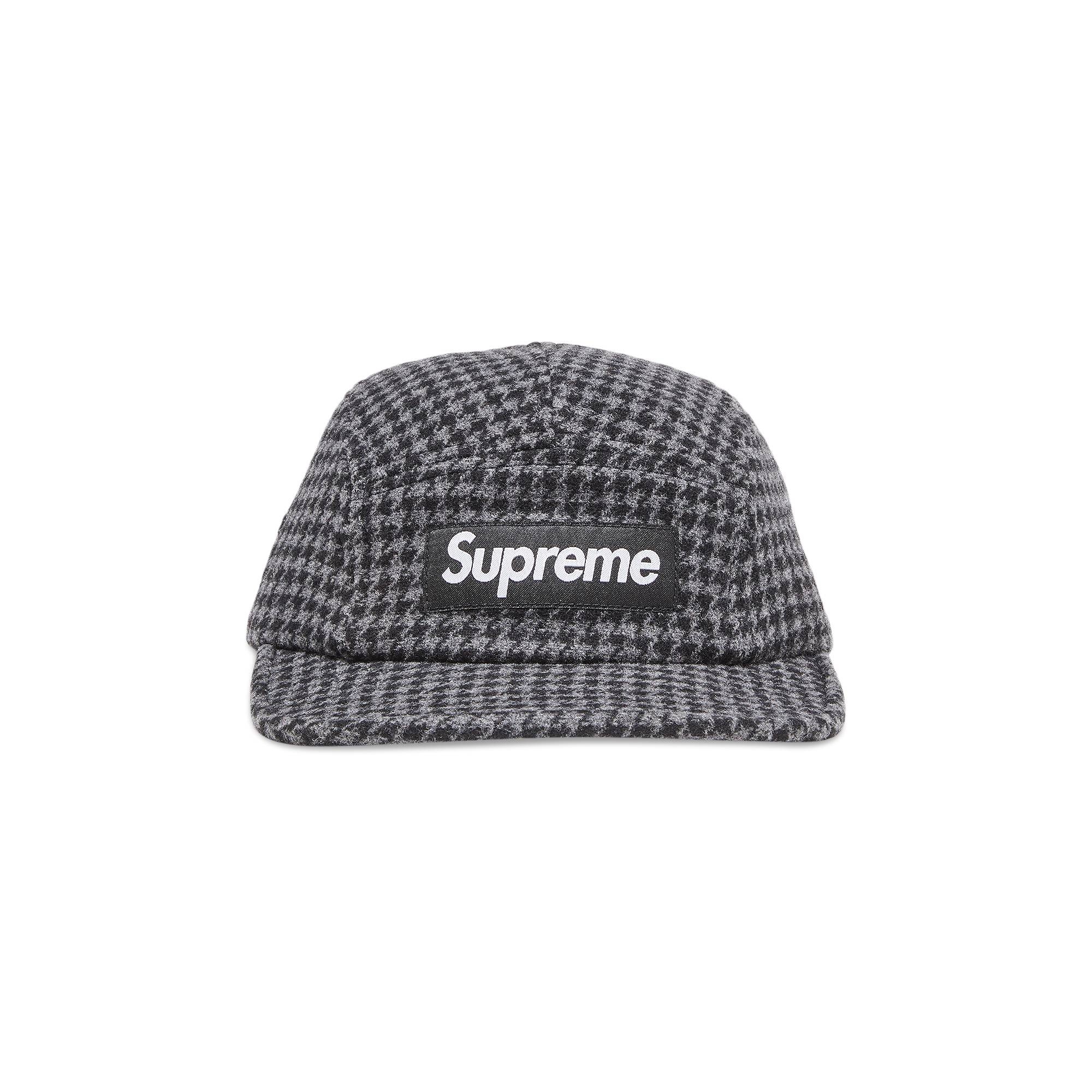 Supreme Houndstooth Wool Camp Cap 'Black'