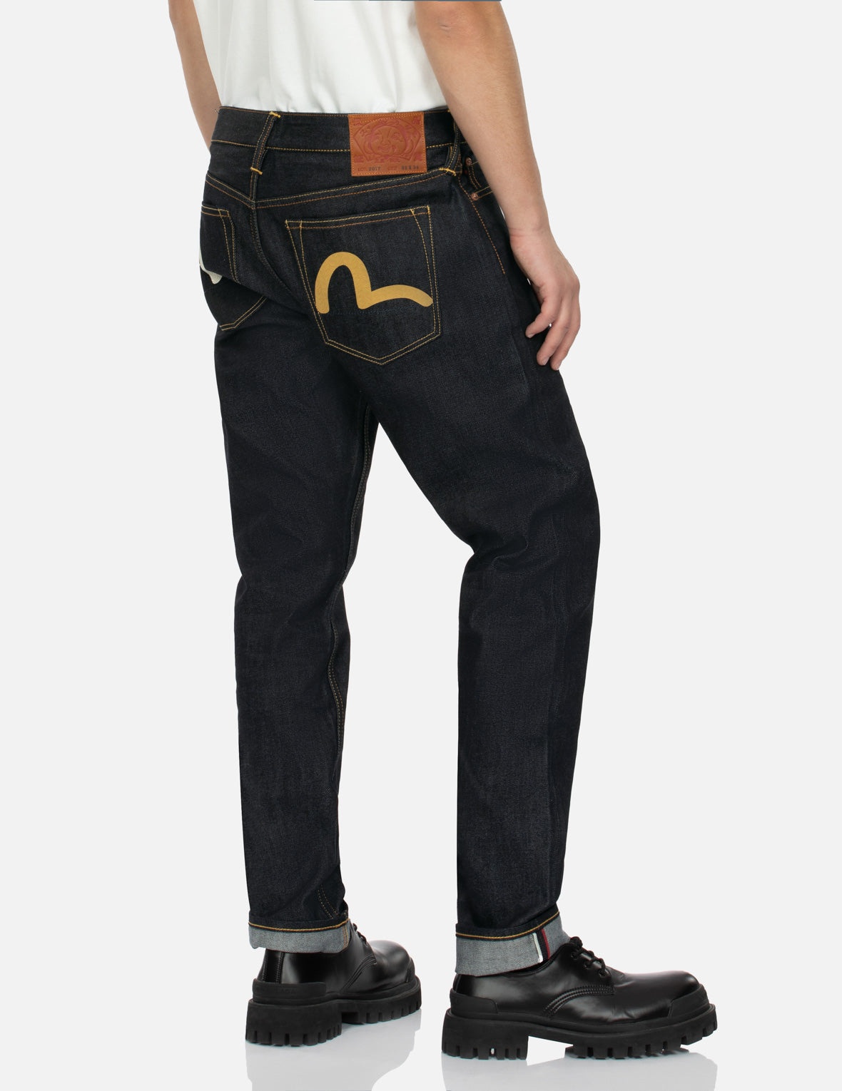 Seagull Print Pockets Carrot Fit Jeans #2017 - 7