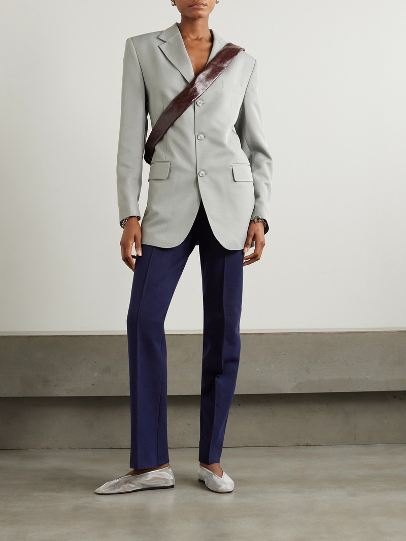 HIGH SPORT Sig Pleated Stretch-cotton Straight-leg Pants outlook