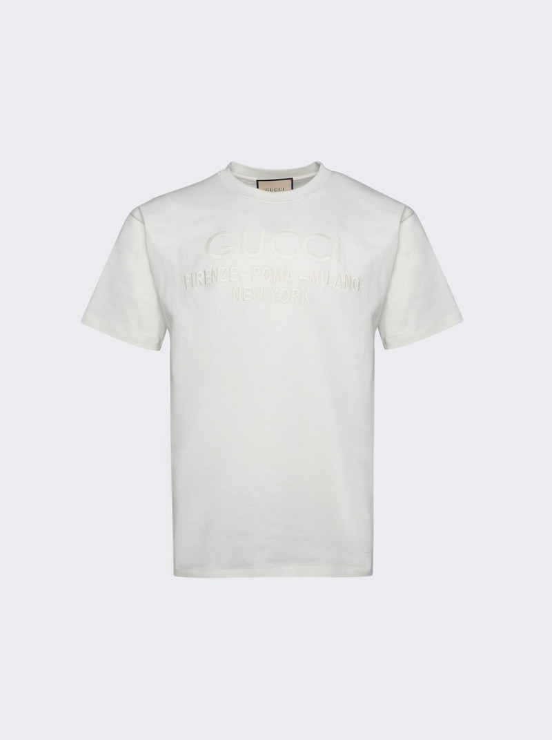 logo-embroidered cotton T-shirt - 1