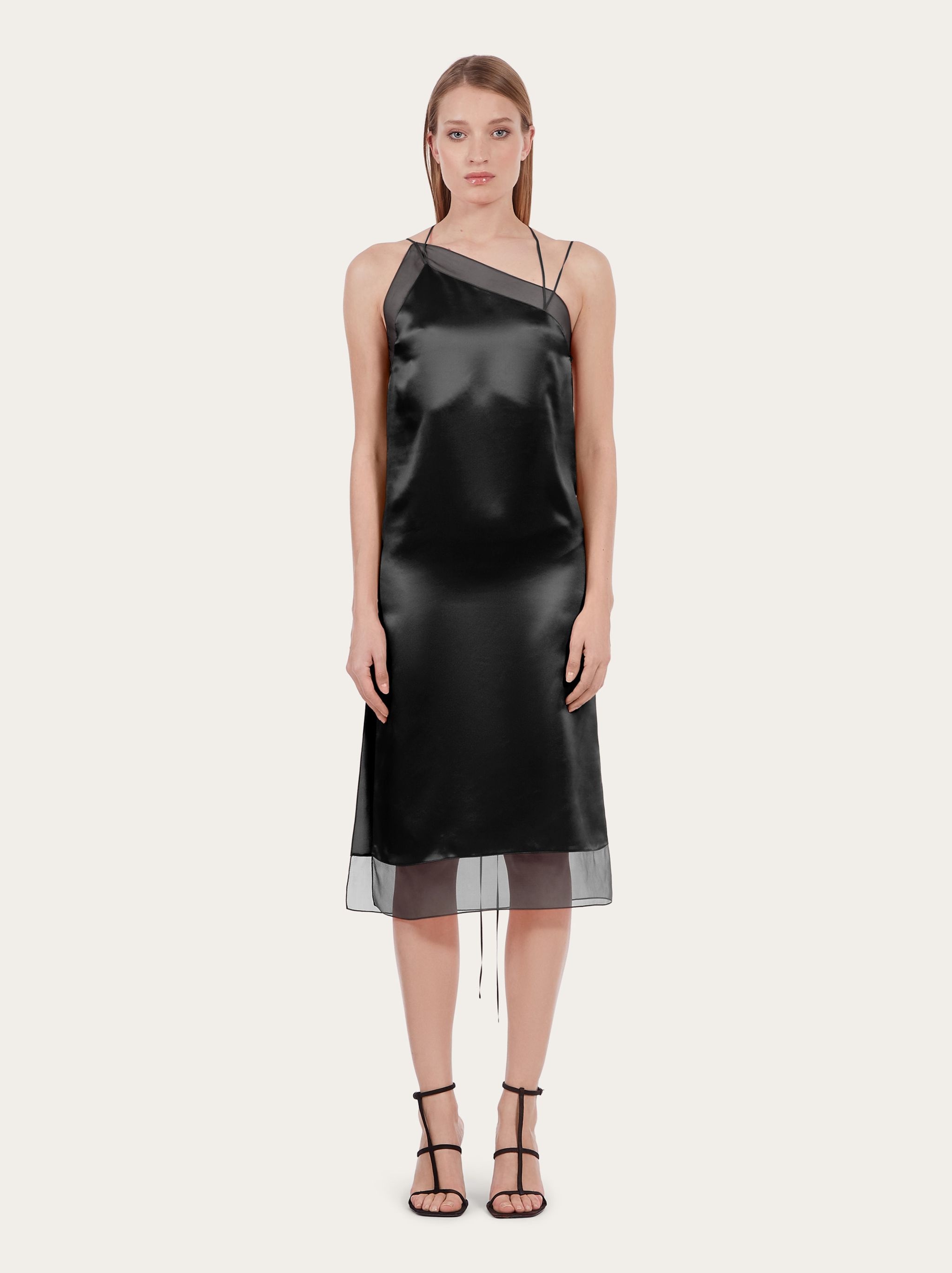 Asymmetric slip dress - 5