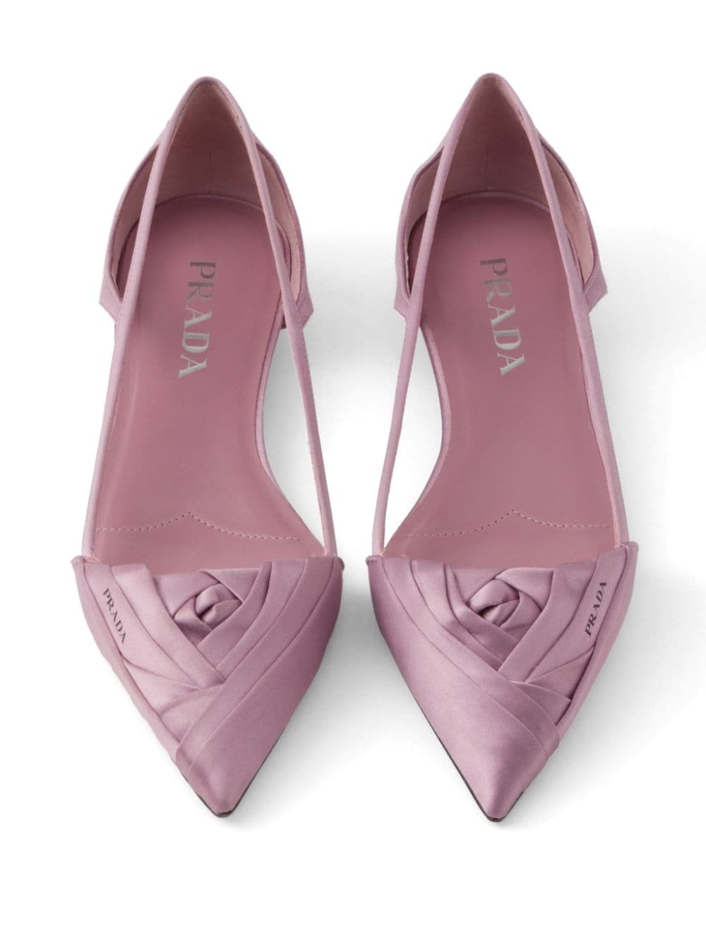 Satin-finish cut-out ballerinas - 4