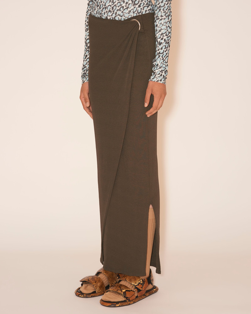 Nanushka MYRTIS - Long wrap skirt - Pine green outlook