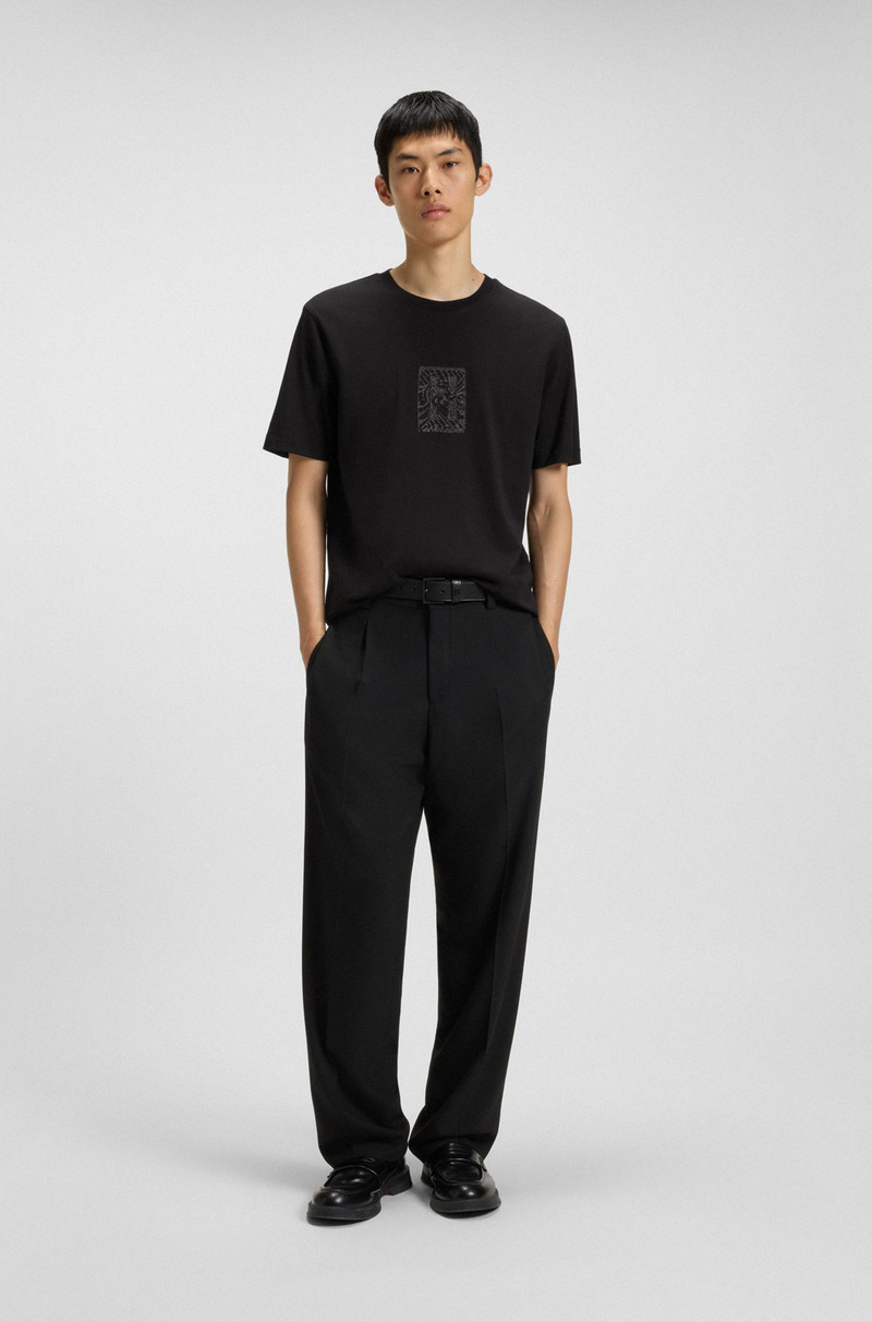 HUGO EMBROIDERED-ARTWORK T-SHIRT IN COTTON JERSEY outlook