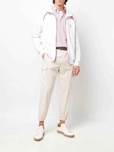 Brunello Cucinelli stripe-print button-down shirt outlook