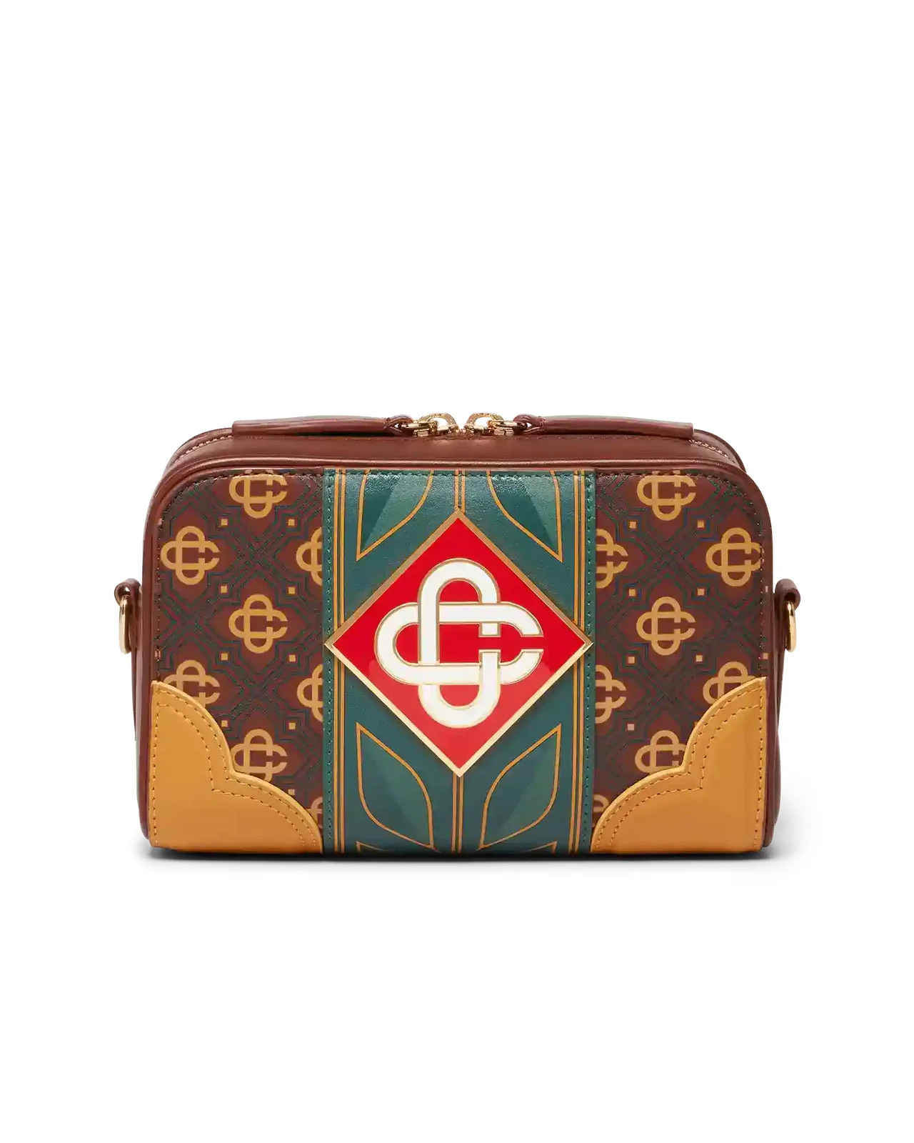 Brown Monogram Crossbody Bag - 1